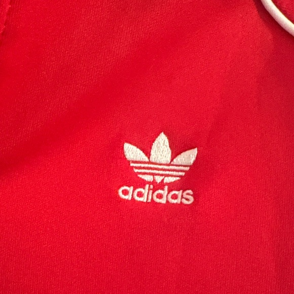Adidas Red Tracksuit with White Accents - Picture 3 of 12